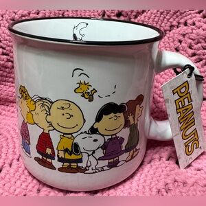 Double-Sided Peanuts & Gang 21oz Stoneware Mug NWT